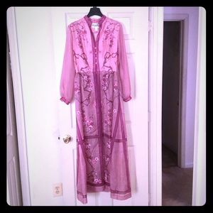 Vintage 1960s Hawaiian Hot Pink Tea Timer Tunic